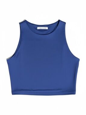 REORIA High Neck Crop Tank Blue Small